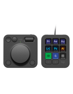 MX Creative Console keypad programable con 9 teclas LCD personalizables y dial de control para diseño gráfico edición de vídeo