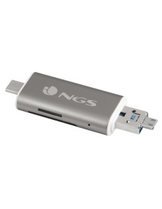 ALLYREADER lector de tarjeta USB/Micro-USB Gris Blanco