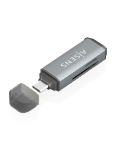 Lector De Tarjetas SD Micro SD MMC Rs-MMC MMC Micro USB-C Gris