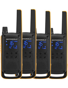 Talkabout T82 Extreme Quad Pack two-way radios 16 canales Negro Naranja