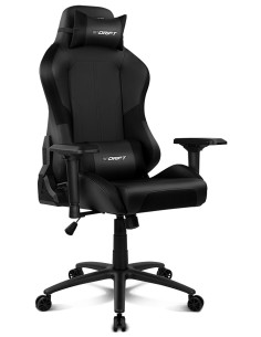 DR250 Silla para videojuegos de PC Asiento acolchado tapizado Negro Carbono