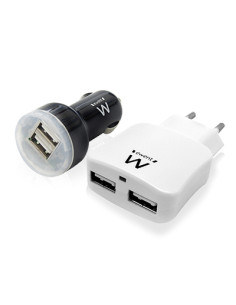 EW1206 cargador de dispositivo móvil Negro Blanco Auto Interior