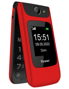 FUNC200R teléfono móvil 61 cm (2.4") 112 g Rojo Teléfono para personas mayores
