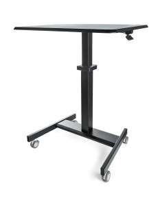 Escritorio Móvil de Pie - Carrito Mesa Portátil Ajustable de Pie Ergonómica con Ruedas - Estación de Trabajo Rodante para
