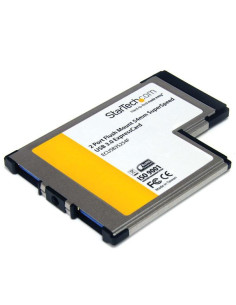 Tarjeta Adaptador ExpressCard/54 USB 3.0 SuperSpeed de 2 Puertos con UASP - Montaje al Ras - Flush Mount