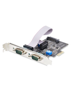 Tarjeta Serie PCIe de 2 Puertos - Tarjeta Serial PCI Express de 2 Puertos DB9 RS232/RS422/RS485 -Incluye Brackets de Perfil